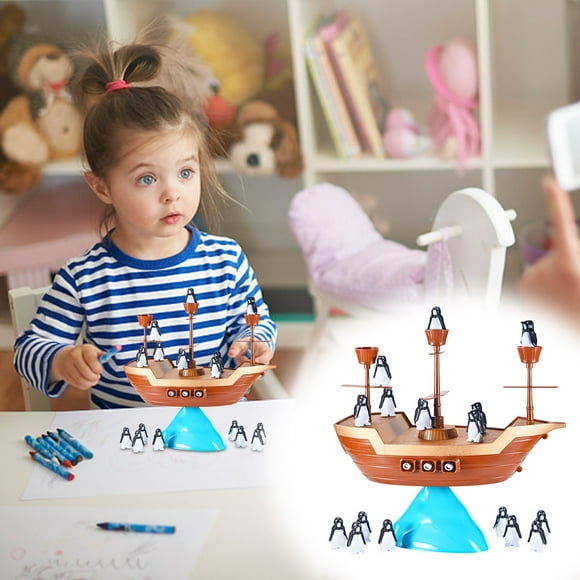 Sales Today Clearance! Pirate Ship Game, Desktop Interactive Toy Set for Kids, Parent-Child Fun Game, Penguin Adventure Ship Game for Children's Birthday Gift Deals of The Day Clearance!
