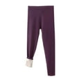 thumbnail image 2 of Wensltd Winter Thermal Underwear Bottoms for Women Thick Fleece Lined Stretch Soft High Waist Tights Black, 2 of 6