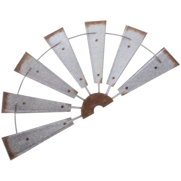 GAXIRE Assorted Color Iron Windmill Wall Decor Rustic Country Farmhouse Style Outdoor Indoor Ornament