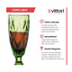 thumbnail image 2 of Juego de 6 Copas de Cristal Labrado Vintage, Copas de Vino y Champagne, Color Olivo, 170 ml, 2 of 5