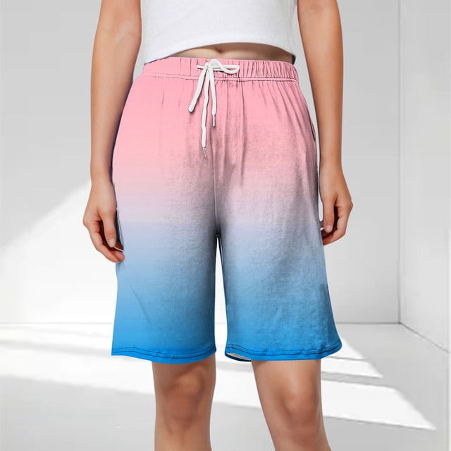 Wensltd Shorts d'Été Décontractés pour Femmes Shorts de Golf Légers avec Poches