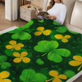 thumbnail image 2 of FCXZI Flannel Blanket Four Leaf Clovers Soft Warm Lightweight Multi-Purpose 50*60in, 2 of 7