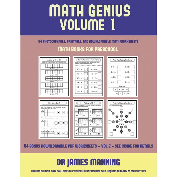 Math Books for Preschool Math Books for Preschool (Math Genius Vol 1