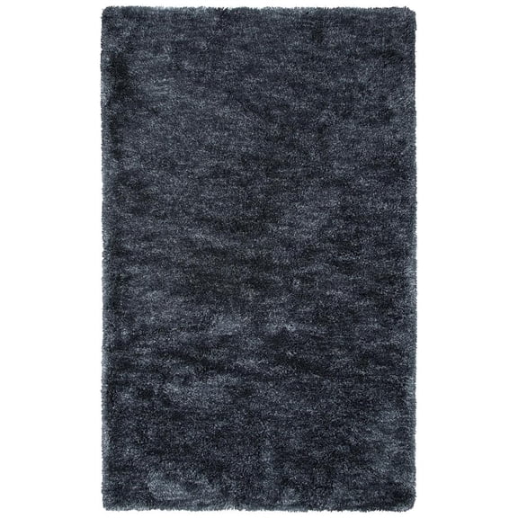 Alora Decor Oregon 7'6"x9'6" Solid Shag Charcoal/Tone on Tone Tufted Area Rug