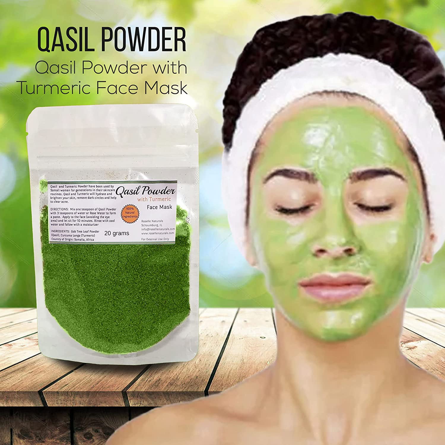 Qasil Powder Ancient African Remedy Natural Skin Care -  Sweden