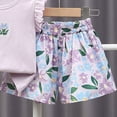 thumbnail image 5 of Kids Girl Clothes Baby Girl Cute Floral Outfit Flutter Sleeve Tank Top & Floral Print Pants Summer Clothing Set, 5 of 6