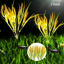 Garden Solar Light Wheat Ear Decor - [2 Pack] Waterproof Solar Powered Stake Light, Outdoor Landscape Path Light for Garden, Lawn, Patio Decor