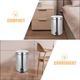thumbnail image 3 of unbranded Bote De Basura Compacto De Acero Inoxidable Con Pedal Para Y Cocina En Color Plata, 3 of 8
