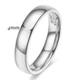 thumbnail image 2 of PAMTIER Men's Classic Cool 4MM Glossy Plain Dome Tungsten Carbide Slim Stacking Midi Wedding Ring High Polished Comfort Fit Silver Size 5, 2 of 6