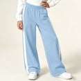 thumbnail image 4 of Asgosdo Sweatpants for Teen Girls High Waisted Wide Leg Color Block Trackpants Casual Baggy Fall Pants with Pockets Size 5-15Y, 4 of 7