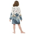 thumbnail image 7 of FORMRS Niños Bathrobe Unisex Hooded Robe Soft Plush Pajamas Sleepwear, Size 4-6T, Art Mountains, 7 of 7