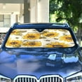 thumbnail image 4 of Sunflowers Honey Bee Car Windshield Sun Shade Foldable Car Front Window Visor Heat and UV Protection 53x23.5, 4 of 8