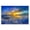 Golden Blue Sunset Waves Sky, variant on Stupell Industries Tropical Prismatic Rainbow Sunset Beach Black Floating Frame Canvas Art, 25 x 17, by Eszra Tanner