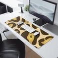 thumbnail image 2 of Long Mouse Pads for Desk,Gold and Brown Of Leopard Print Desk Mats on Top Of Desks, Desk Mouse Pad Extra Large with 3mm Non-Slip Base and Stitched Edge for Gaming,Office,Work,Home 31.5"x11.8", 2 of 6