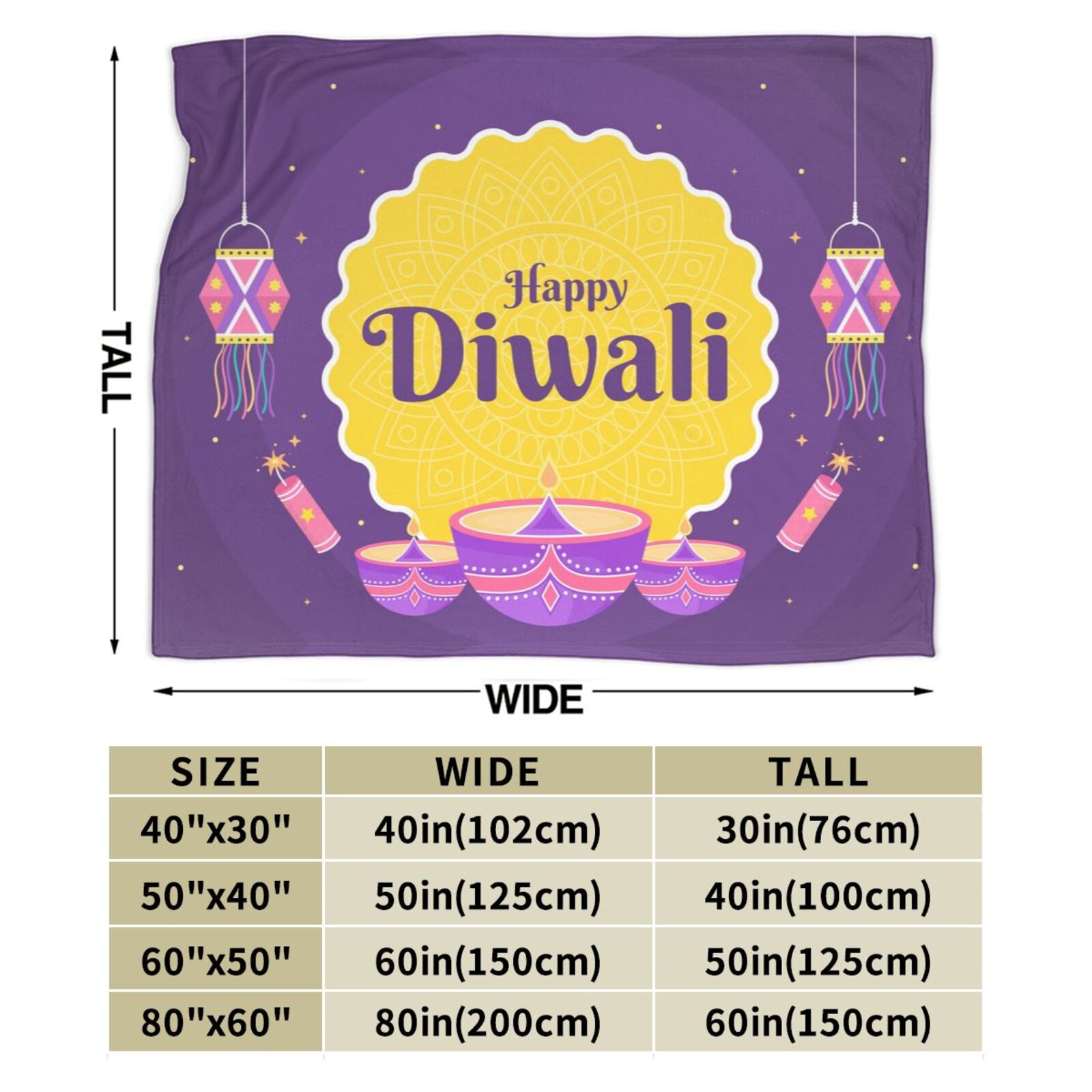 Happy Diwali Ultra Soft Air Conditioning Blanket Comfortable Warm Micro ...