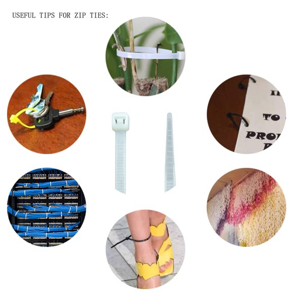 Attaches de Câble en Nylon 4 Pouces (Longueur 2.8 Pouces), 300 Pcs Attaches de Câble Vertes