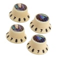 thumbnail image 4 of 4 Pieces Electric Guitar Knobs Speed Control Abalone Hat Cap for Bass Instrument Maintenance Repair, 4 of 9