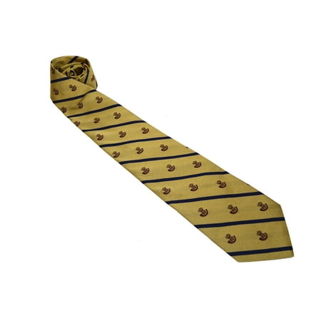 New Brooks Brothers Mens Gold Blue Striped 100% Silk 3" Wide Tie Necktie 8327-2