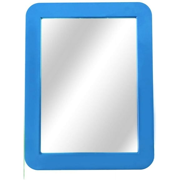 Narcisur 1 Pack Magnetic Locker Mirror 5" x 7"- For School Locker Household Refrigerator Locker Accessory or Office Cabinet - Blue