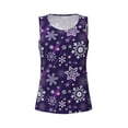 thumbnail image 4 of Lsque Christmas Purple Snowflakes Printed Workout Tank Tops for Women, Athletic Sports Tank Tops, Compression Sleeveless Dry Fit Shirts,Sleeveless Yoga Shirt-Small, 4 of 9