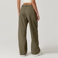 thumbnail image 5 of Women's Zip Front Palazzo Pants with Cargo Pockets High Waist Comfortable Wide Leg Trousers in Soft Cotton, 5 of 8