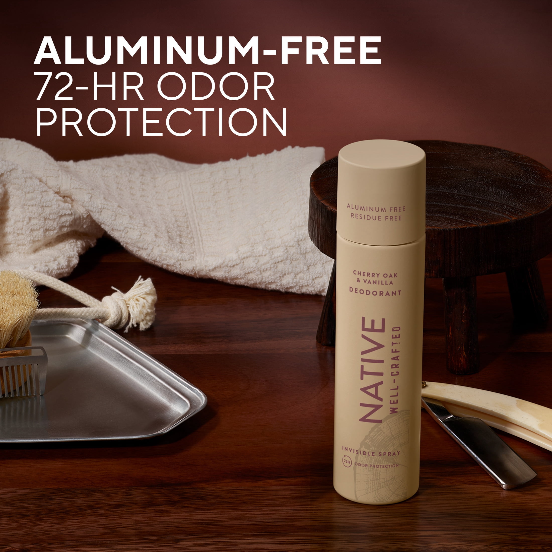 Native Aluminum Free Deodorant Spray for Men, Cherry Oak & Vanilla, Well-Crafted, 3.5 oz