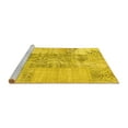 thumbnail image 2 of Ahgly Company Machine Washable Indoor Rectangle Patchwork Yellow Transitional Area Rugs, 2' x 5', 2 of 4