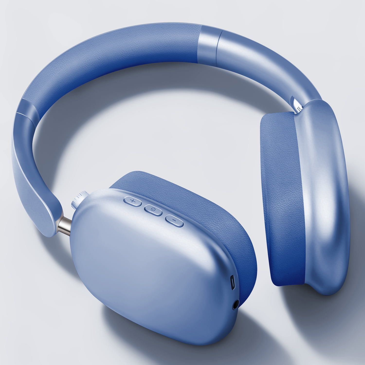 Mahipey Y01 Wireless Over-Ear Headphones with Active Noise Cancelling,Hi-Res Audio,48H Playtime,Foldable Design Bluetooth Headphones for iPhone/Samsung/Android/PC(Blue)