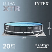 INTEX 20ft x 48in Ultra XTR Above Ground Swimming Pool, Sand Filter Pump, Automatic Vacuum Cleaner