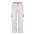 thumbnail image 5 of DeHolifer Womens Cargo Pants Plus Size Solid Color Elastic Waisted Casual Ttrousers with Pocket Gray 2XL, 5 of 7