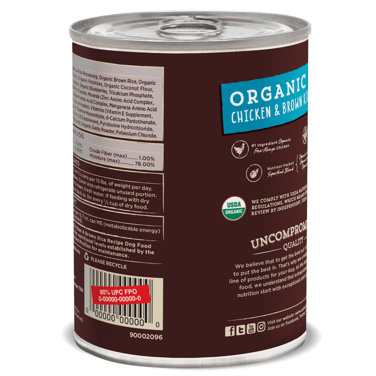 Castor and Pollux Organix Chicken and Brown Rice Formula Canned Dog Food Castor and Pollux Organix Chicken and Brown Rice Formula Canned Dog Food