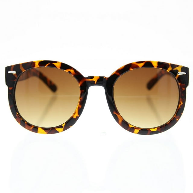 grinderPUNCH Women's Designer Inspired Mod Fashion Oversized Shaped Round Sunglasses