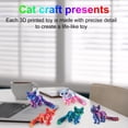 thumbnail image 3 of Dserhfy 3D Printed Cat Ornament Articulated Cat Figurine with Flexible Limbs And Tail Desktop Pet Cat Fidget Toy for Adults Kids Home Office, 3 of 8