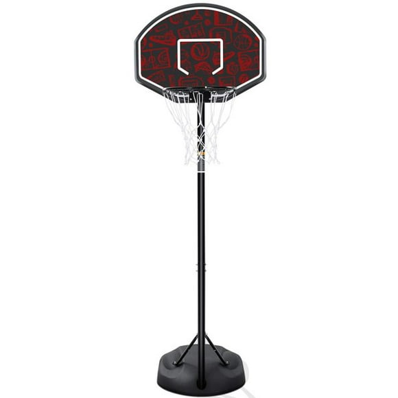 Système de But de Basket-Ball Portable Cerceau de Basket-Ball avec Hauteur Réglable (168cm -230cm) Support de Basket-Ball avec 32 ines Backboard & Roues pour Adultes Jeunes