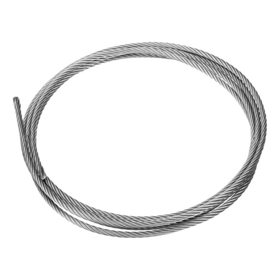 3/16" (5mm) 10ft (3 m) 304 Stainless Steel Cable Wire Rope 7 x 19 Strands Aircraft Wire for Outdoors Decking