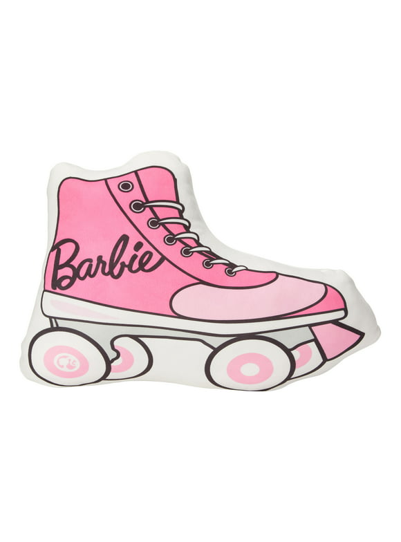 Barbie Roller Skate Kids Bedding Decorative Pillow, Pink, Mattel