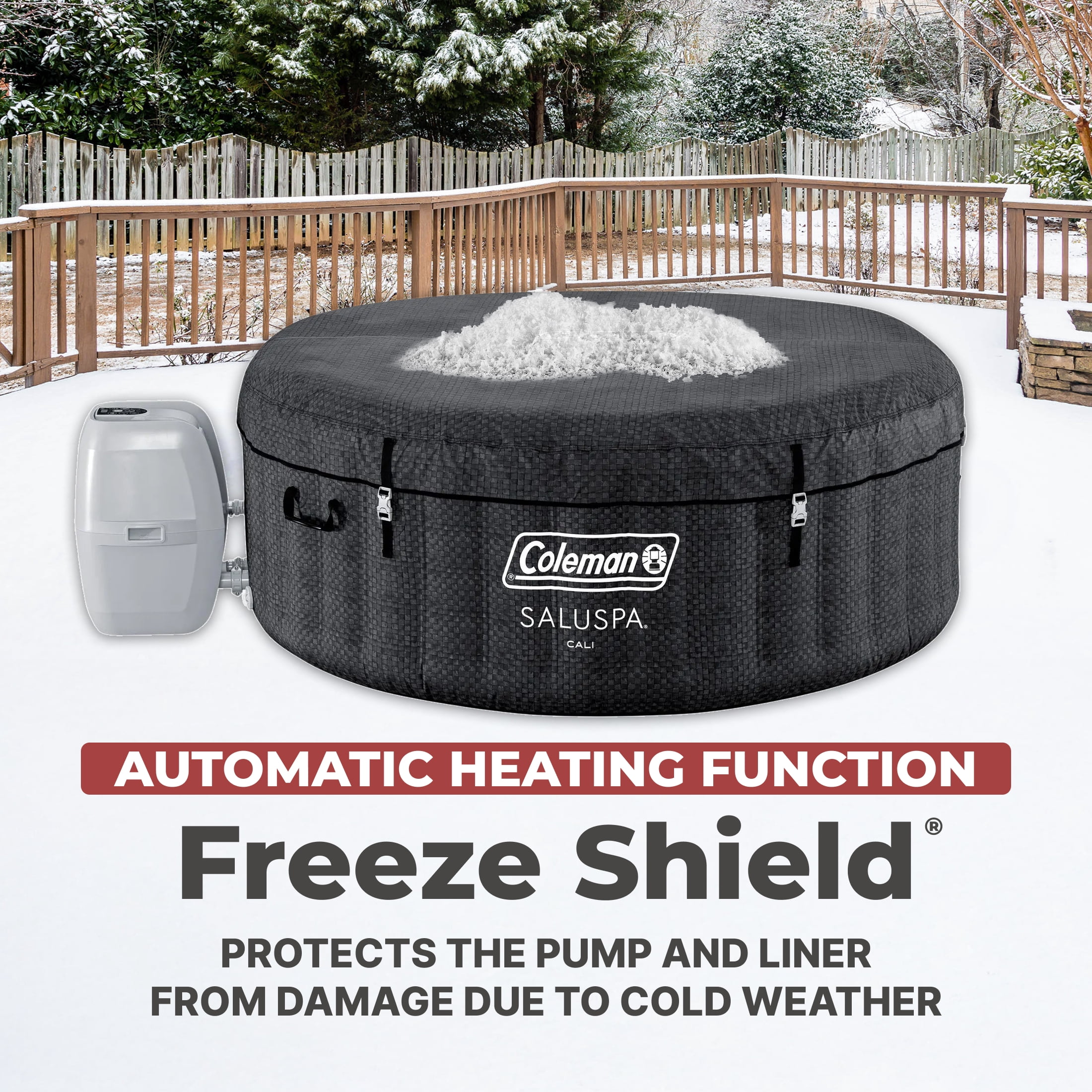 Coleman SaluSpa Cali Energy-Efficient AirJet 2-4 Person Circle Inflatable Hot Tub with Pump #P08411
