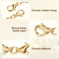 thumbnail image 3 of Bracelet Extender, 4Pcs - Double Lobster Claw Clasps Necklace Extenders, Connector Extension Clasp and Closure for DIY Making Jewelry Chain (30mm/1.18", Light Gold), 3 of 6
