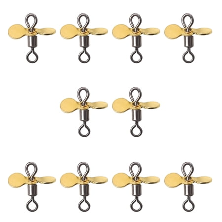 10Pcs Stainless Spinnerbait Props Plug Casting Fly Propeller Spinnerbait Fishing Lures Topwater Fishing Lures