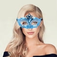 thumbnail image 5 of Unique Bargains 1 Pc Electroplated Half-face Party Mask Blue Plastic, 5 of 5