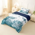 thumbnail image 2 of Erosebridal Watercolor Shark Turtle Twin Comforter Sets,Nautical Marine Animals Bedding Set For Men Women, Reversible 2 Pieces, 2 of 7