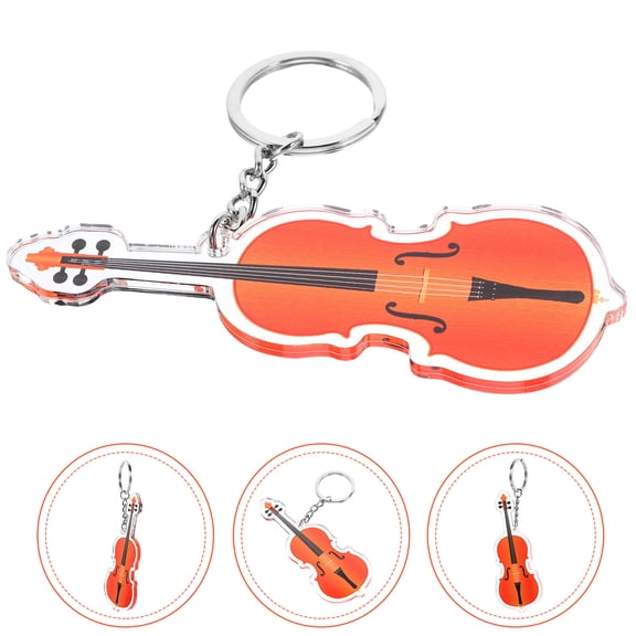 Raindrops Violoncello Keychain Instrument Pendant Keyring Music Themed Keychain for Backpack