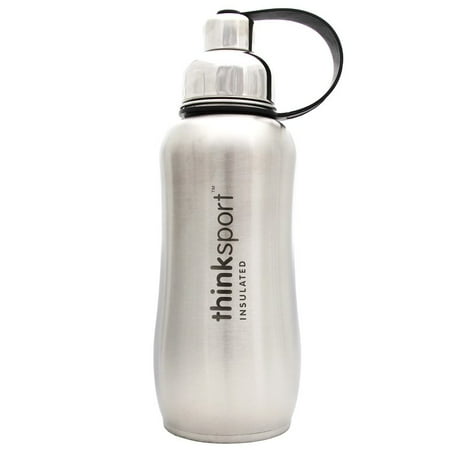 Liquid 25 Oz Plastic Bottle - Thinksport Insulated Sports Bottle, Silver, 25 Oz (7500ml)