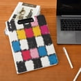thumbnail image 5 of FORMRS A4 Clipboard Folder with Pen Holder Horizontal Foldable School Office Binder, White Checkered Pattern, 5 of 9