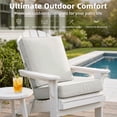 thumbnail image 3 of NOFFA 2 Set 20 x 20 x 4 inch Outdoor Chair Cushions for Patio Furniture for Wicker Chair, Water Resistant Removable Cover and Straps, Non-Slip Base, Beige, 3 of 8
