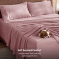 thumbnail image 5 of U by Bedsure Stay Put Full Sheet Sets, 4 Piece 18" Deep Pockets Non-Slip Polyester Microfiber Bed Sheets, Pink, 5 of 10