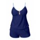 thumbnail image 4 of Traje de baño tankini de moda para mujer, sin mangas, liso, push-up, acolchado, conjuntos de blusa, traje de baño de dos piezas para mujer, trajes de baño tankini para mujer, traje de baño de 2 piezas, 4 of 4