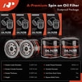 thumbnail image 2 of A-Premium 4-PC 10K Miles Protection Spin On Oil Filter Compatible with Ford & Chevrolet HD & Cadillac & Jeep & Mazda & Dodge & Cadillac & Lincoln & Chrysler & Ram & Land Rover & Mazda & Mercury & Ram, 2 of 9