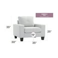 thumbnail image 2 of Glory Furniture Newbury Faux Leather Club Chair in White, 2 of 5