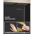 thumbnail image 6 of SONGMICS Kitchen Dual Trash Can, 13 + 5.3 Gallon 2-Compartment Trash Bin,Stainless Steel Garbage Can, Pedals, Soft-Close Lids, Inner Buckets, Black, 6 of 6